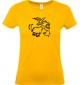 Lady T-Shirt lustige Tiere Einhornziege, Einhorn, Ziege, gelb, L