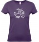 Lady T-Shirt lustige Tiere Einhornziege, Einhorn, Ziege, lila, L
