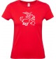 Lady T-Shirt lustige Tiere Einhornziege, Einhorn, Ziege, rot, L