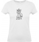 Lady T-Shirt lustige Tiere Einhornkatze, Einhorn, Katze, weiss, L