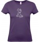 Lady T-Shirt lustige Tiere Einhorn Maus , Einhorn, Maus   lila, L