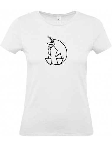 Lady T-Shirt lustige Tiere Einhornpinguin, Einhorn, Pinguin