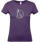 Lady T-Shirt lustige Tiere Einhornpinguin, Einhorn, Pinguin lila, L