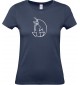 Lady T-Shirt lustige Tiere Einhornpinguin, Einhorn, Pinguin navy, L