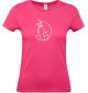 Lady T-Shirt lustige Tiere Einhornpinguin, Einhorn, Pinguin pink, L