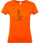 Lady T-Shirt lustige Tiere Einhornente, Einhorn, Ente, orange, L