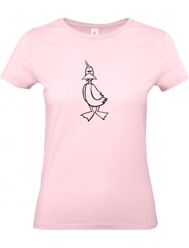 Lady T-Shirt lustige Tiere Einhornente, Einhorn, Ente, rosa, L