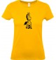 Lady T-Shirt lustige Tiere Einhornzebra, Einhorn, Zebra, gelb, L