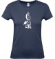 Lady T-Shirt lustige Tiere Einhornzebra, Einhorn, Zebra, navy, L