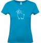 Lady T-Shirt lustige Tiere Einhornschwein, Einhorn, Schwein, Ferkel,