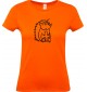 Lady T-Shirt lustige Tiere Einhornigel, Einhorn, Igel, orange, L