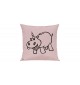 Sofa Kissen lustige Tiere Einhornnilpferd, Einhorn, Nilpferd, rosa
