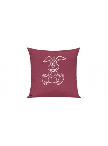Sofa Kissen lustige Tiere Einhornhase, Einhorn, Hase, pink