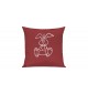 Sofa Kissen lustige Tiere Einhornhase, Einhorn, Hase, rot