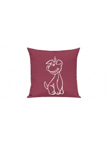 Sofa Kissen lustige Tiere Einhornhund, Einhorn, Hund, pink