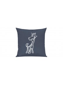 Sofa Kissen lustige Tiere Einhorngiraffe, Einhorn, Giraffe, blau