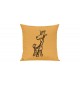 Sofa Kissen lustige Tiere Einhorngiraffe, Einhorn, Giraffe, gelb
