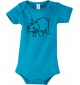 Baby Body lustige Tiere Einhornnilpferd, Einhorn, Nilpferd, hellblau, 12-18 Monate