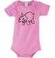 Baby Body lustige Tiere Einhornnilpferd, Einhorn, Nilpferd, rosa, 12-18 Monate
