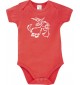Baby Body lustige Tiere Einhornziege, Einhorn, Ziege, rot, 12-18 Monate