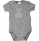 Baby Body lustige Tiere Einhornhase, Einhorn, Hase, grau, 12-18 Monate