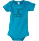 Baby Body lustige Tiere Einhornhase, Einhorn, Hase, hellblau, 12-18 Monate