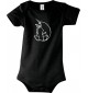 Baby Body lustige Tiere Einhornpinguin, Einhorn, Pinguin schwarz, 12-18 Monate