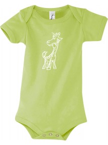 Baby Body lustige Tiere Einhorngiraffe, Einhorn, Giraffe, gruen, 12-18 Monate