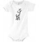 Baby Body lustige Tiere Einhorngiraffe, Einhorn, Giraffe, weiss, 12-18 Monate