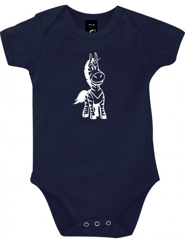 Baby Body lustige Tiere Einhornzebra, Einhorn, Zebra, blau, 12-18 Monate