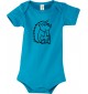 Baby Body lustige Tiere Einhornigel, Einhorn, Igel, hellblau, 12-18 Monate