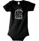 Baby Body lustige Tiere Einhornigel, Einhorn, Igel, schwarz, 12-18 Monate