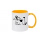 Kaffeepott lustige Tiere Einhornkuh, Einhorn, Kuh , gelb