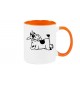 Kaffeepott lustige Tiere Einhornkuh, Einhorn, Kuh , orange