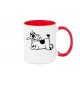 Kaffeepott lustige Tiere Einhornkuh, Einhorn, Kuh , rot