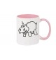 Kaffeepott lustige Tiere Einhornnilpferd, Einhorn, Nilpferd, rosa