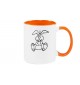 Kaffeepott lustige Tiere Einhornhase, Einhorn, Hase, orange