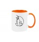 Kaffeepott lustige Tiere Einhornpinguin, Einhorn, Pinguin orange