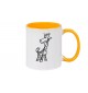 Kaffeepott lustige Tiere Einhorngiraffe, Einhorn, Giraffe, gelb