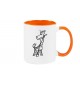 Kaffeepott lustige Tiere Einhorngiraffe, Einhorn, Giraffe, orange