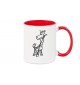 Kaffeepott lustige Tiere Einhorngiraffe, Einhorn, Giraffe, rot