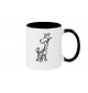 Kaffeepott lustige Tiere Einhorngiraffe, Einhorn, Giraffe, schwarz