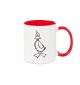 Kaffeepott lustige Tiere Einhornente, Einhorn, Ente, rot