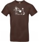 T-Shirt lustige Tiere Einhornkuh, Einhorn, Kuh  braun, L
