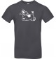 T-Shirt lustige Tiere Einhornkuh, Einhorn, Kuh  grau, L