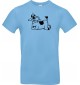 T-Shirt lustige Tiere Einhornkuh, Einhorn, Kuh  hellblau, L