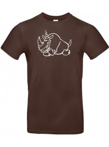 T-Shirt lustige Tiere Einhornnashorn, Einhorn, Nashorn