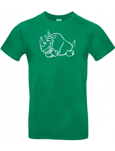T-Shirt lustige Tiere Einhornnashorn, Einhorn, Nashorn  kelly, L