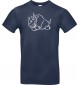 T-Shirt lustige Tiere Einhornnashorn, Einhorn, Nashorn  navy, L