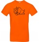 T-Shirt lustige Tiere Einhornnashorn, Einhorn, Nashorn  orange, L